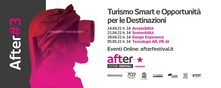 Turismo smart e opportunità per le destinazioni Banner promozionale del ciclo di incontri "Turismo smart e opportunità per le destinazioni"