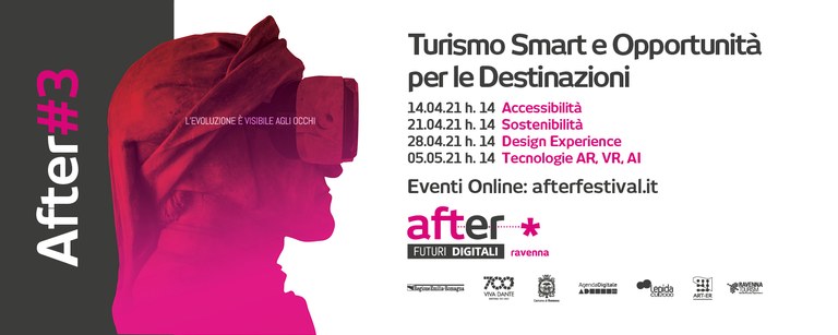 Banner promozionale del ciclo di incontri "Turismo smart e opportunità per le destinazioni"