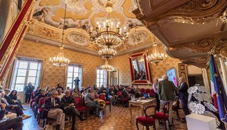 Vista anteriore della Sala del Ridotto del Teatro Magnini